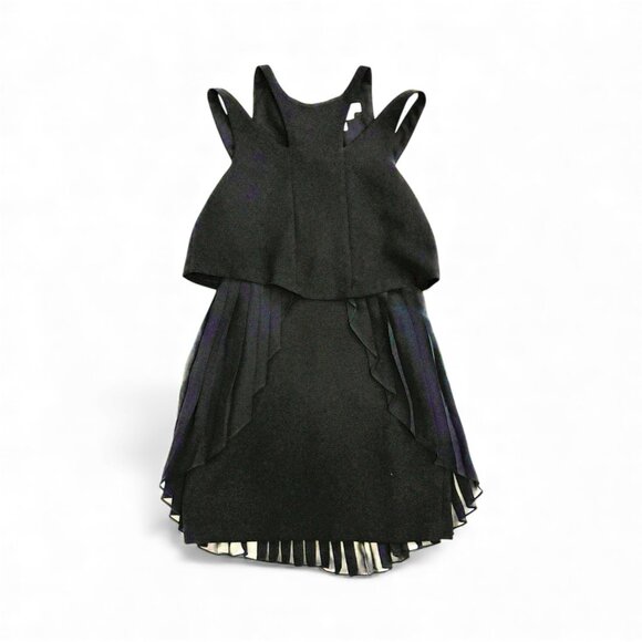 BCBG Black Pleat Mini Dress - Picture 1 of 2